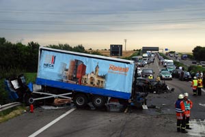 Unfall A81 Zuffenhausen