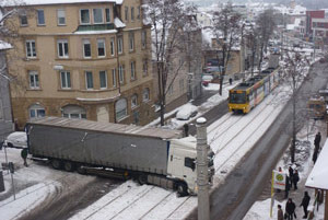 Schneetief Daisy &uuml;ber Stuttgart