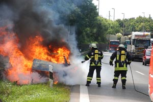 PKW Brand A81 Sindelfingen 04.08.2009