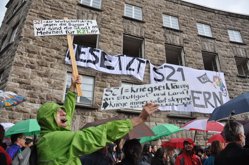 Montagsdemo: an diesem 26. Juli 2010 eskalierte die Situation mit einer Besetzung des Nordflügels