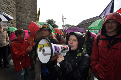 Montagsdemo: an diesem 26. Juli 2010 eskalierte die Situation mit einer Besetzung des Nordflügels