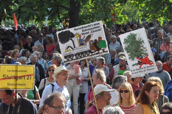 Protestplakat auf der Demo am 09. August 2010