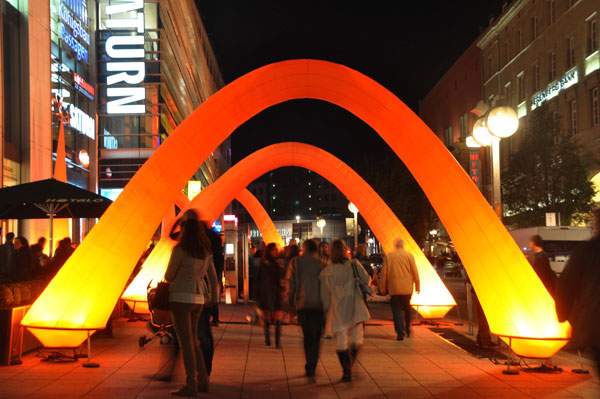 S-City leuchtete am 5. November in orange