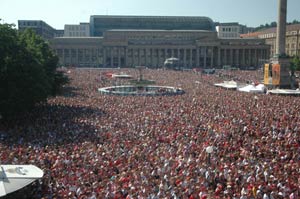 Schlossplatz Stuttgart Meisterfeier
