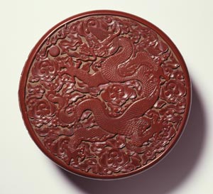 Lindenmuseum runde Dose Drachendekor