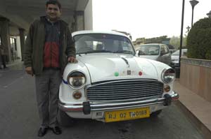 Taxifahrer in Dehli