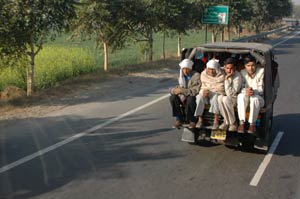 indische Taxifahrt