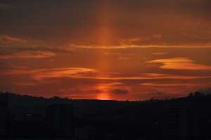 Sonnenuntergang über Stuttgart