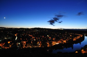 Abendhimmel über Stuttgart-Münster