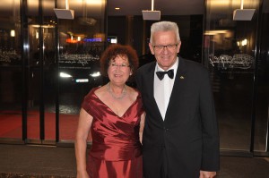 Ministerpräsident Kretschmann und Ehefrau beim Landespresseball
